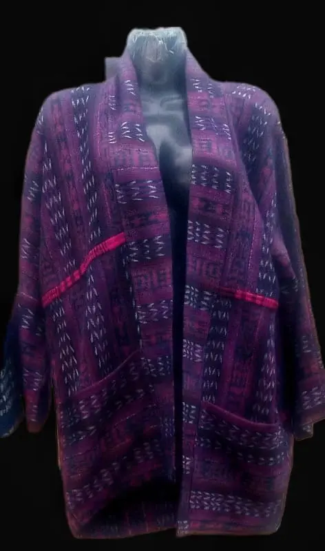 Giacca unisex stile giapponese, multicolore, con o senza ricamo sulla parte del risvolto